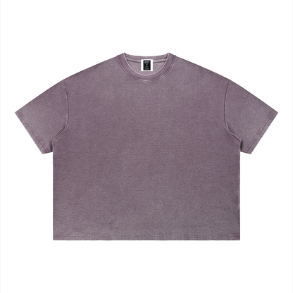 "Brooklyn Republic Essentials" Vintage Wash Sunfade Boxy Waffle T-Shirt