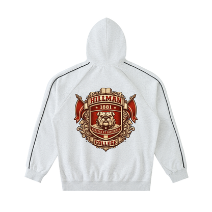 “Hillman” Contrast Piping Raglan Hoodie