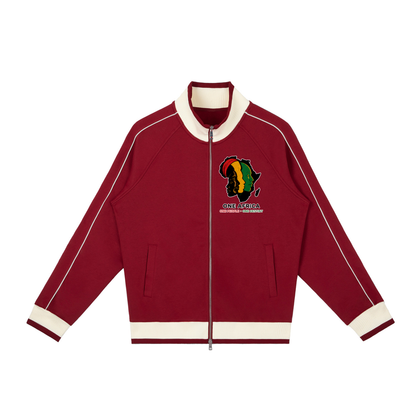 "One Blood" Raglan Sleeve Zip Track Jacket