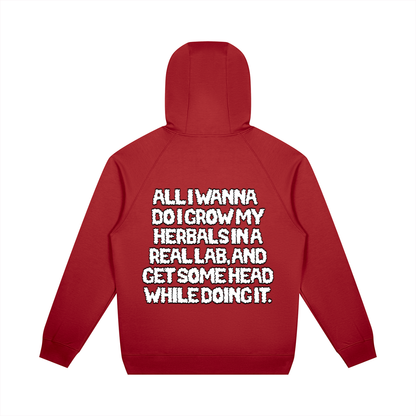 "How High" Oversized Raglan Pullover Hoodie