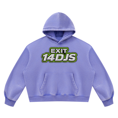 "Exit 14"  Vintage Wash Barrel Leg Fleece Sweatsuit