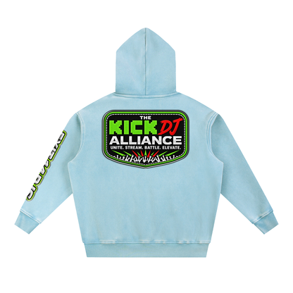 KDA™ "Exit 14" Snow Wash Fleece Oversize Hoodie