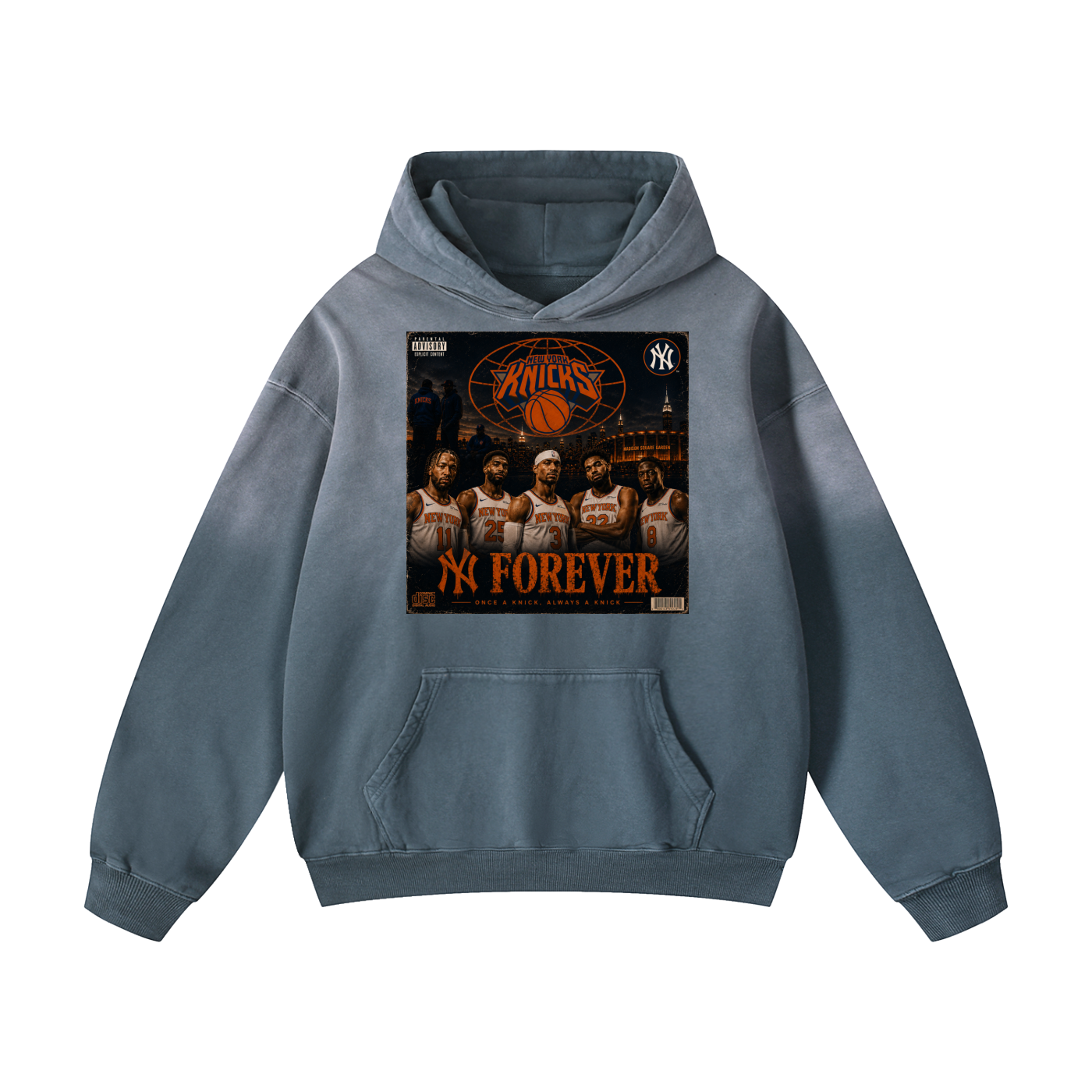 "NY FOREVER" Heavyweight Sunfade Oversized Hoodie