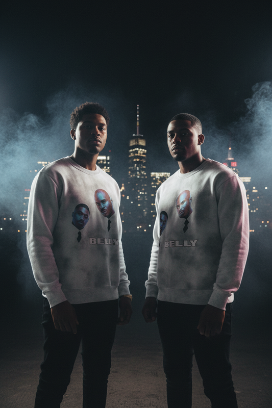 "BELLY" Dirty Washed Boxy Fleeced Sweatshirt