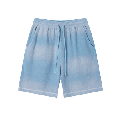 "Brooklyn Republic Essentials" Sunfade Waffle Raw Hem Shorts