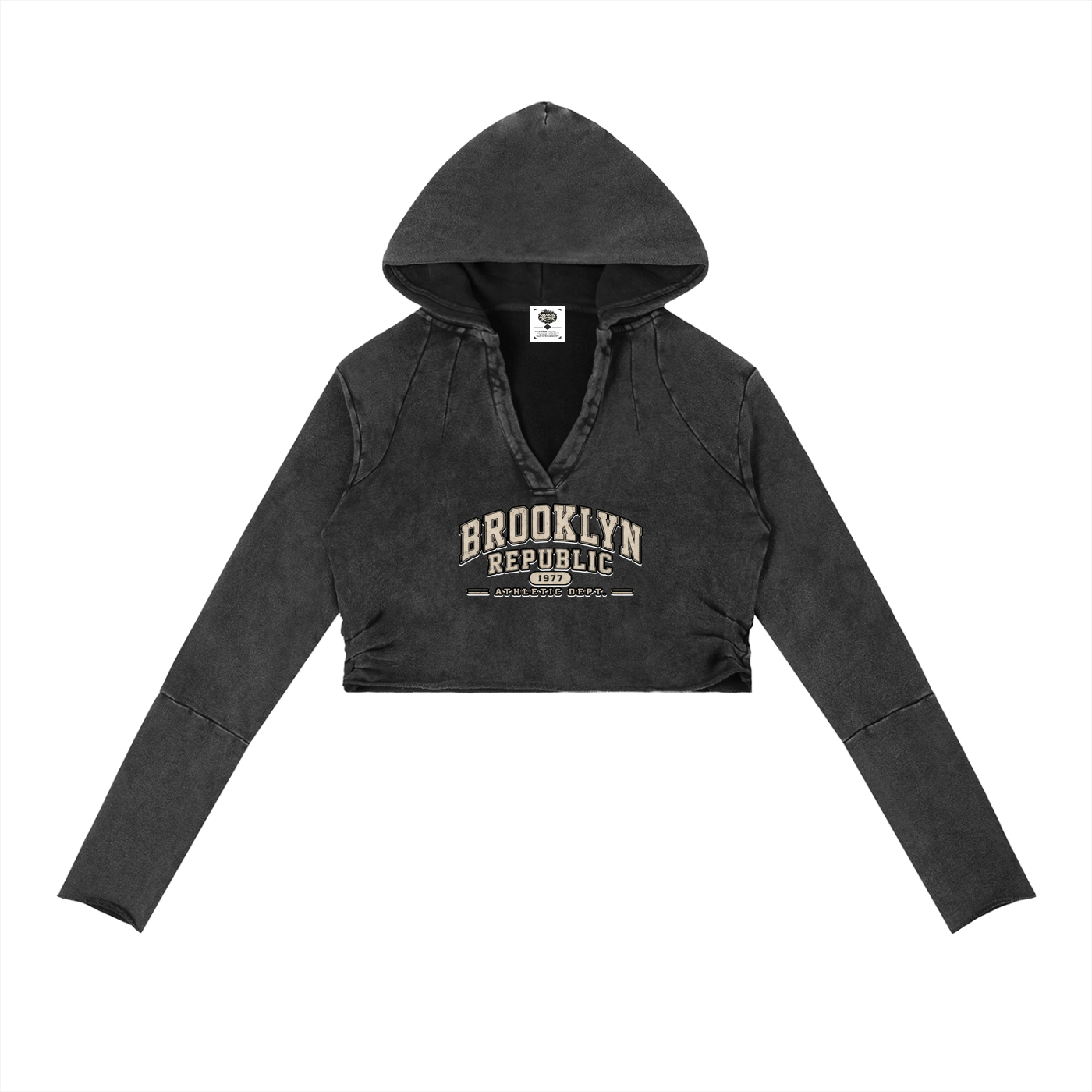 Essential Vintage Washed Raw Edge Hoodie