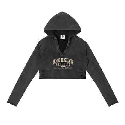 Essential Vintage Washed Raw Edge Hoodie