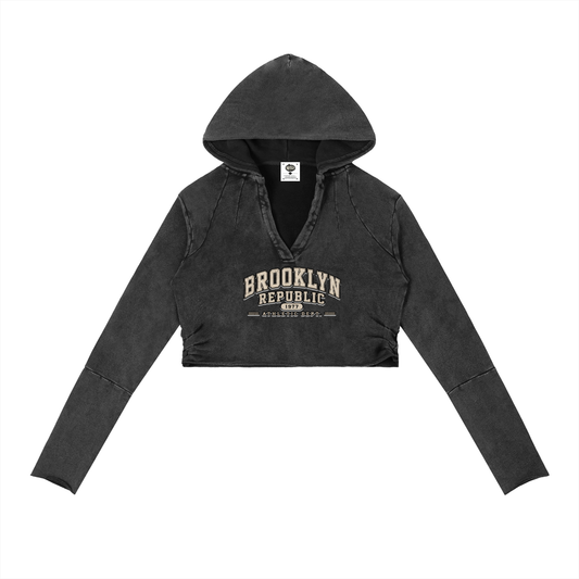 Essential Vintage Washed Raw Edge Hoodie