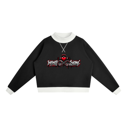 Infinity Sione™ "Heartbeatz" Mock Neck Crewneck Sweatshirt