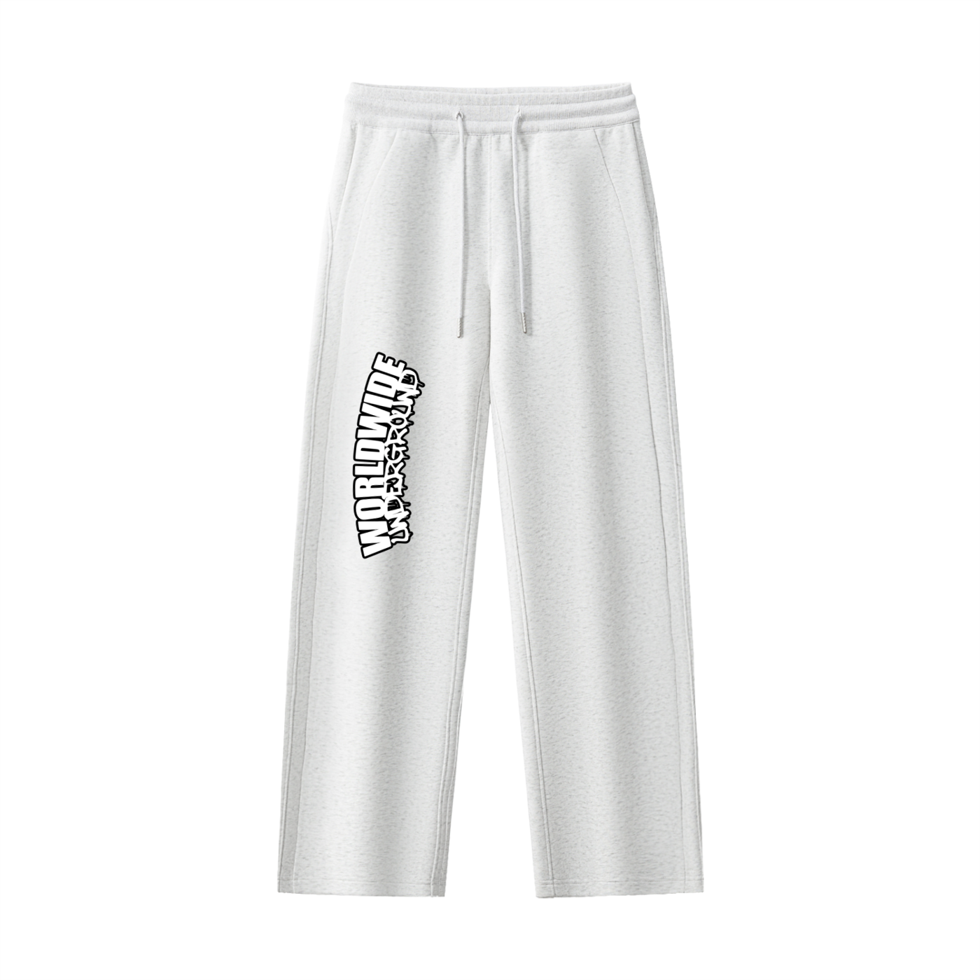"Worldwide Underground" Drawstring Straight-Leg Sweatpants