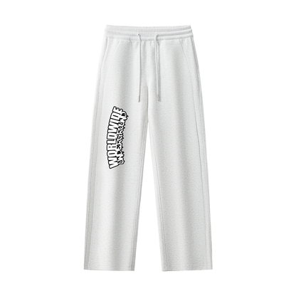 "Worldwide Underground" Drawstring Straight-Leg Sweatpants