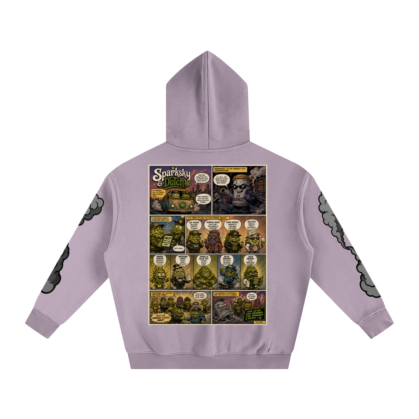 "Sparksky & Dutch" Oversize Fleeced Hoodie