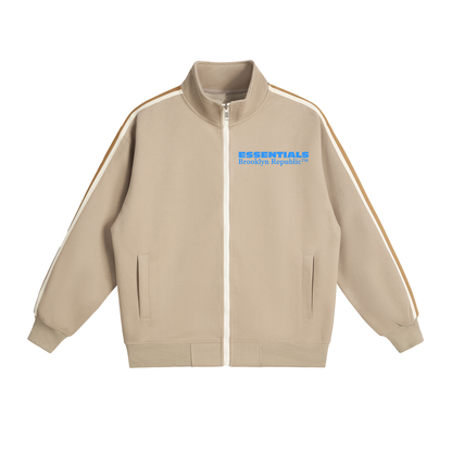 Essential Contrast Side-Stripe Stand Collar  Jacket