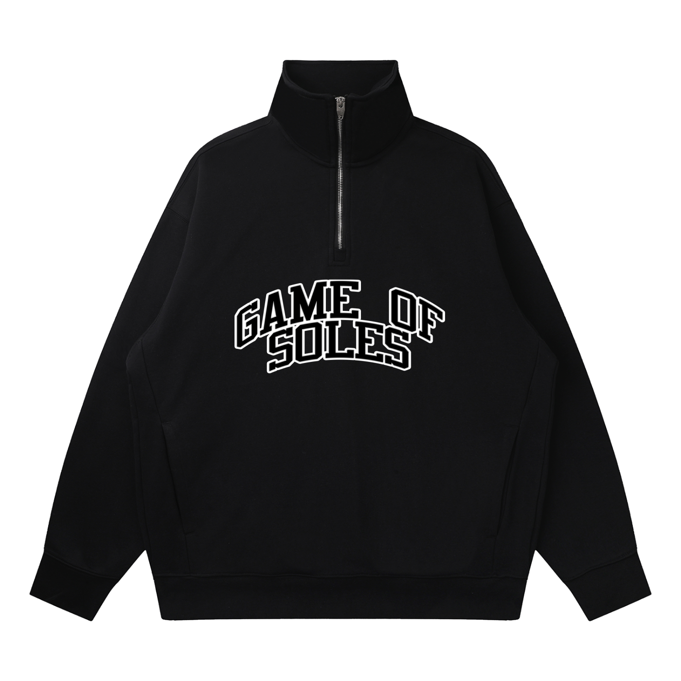 "Game of Soles - Foamposite Aliens" Quarter-Zip Drop Shoulder Sweatshirt