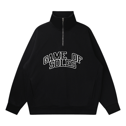 "Game of Soles - Foamposite Aliens" Quarter-Zip Drop Shoulder Sweatshirt