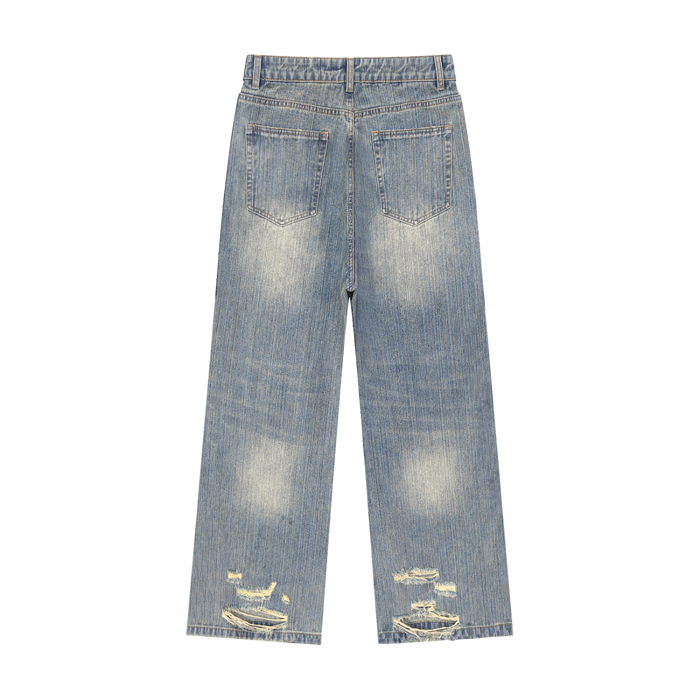 Men's Vintage Wash Distressed Denim Jeans