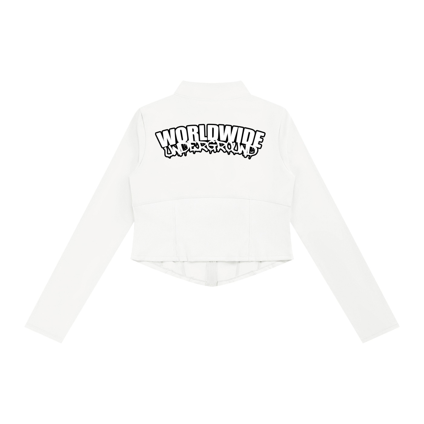 "Worldwide Underground" Slim Fit Full-Zip Yoga Jacket