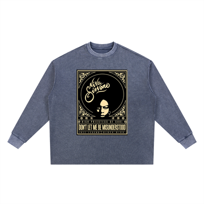 "Misunderstood" Mineral Wash Waffle Oversized T-Shirt