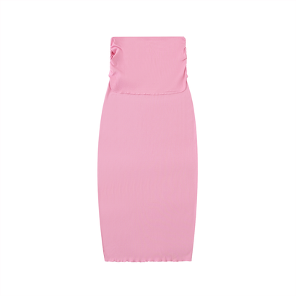 Women's Dyed Washed Straight Hip-Hugging Slim Maxi Skirt