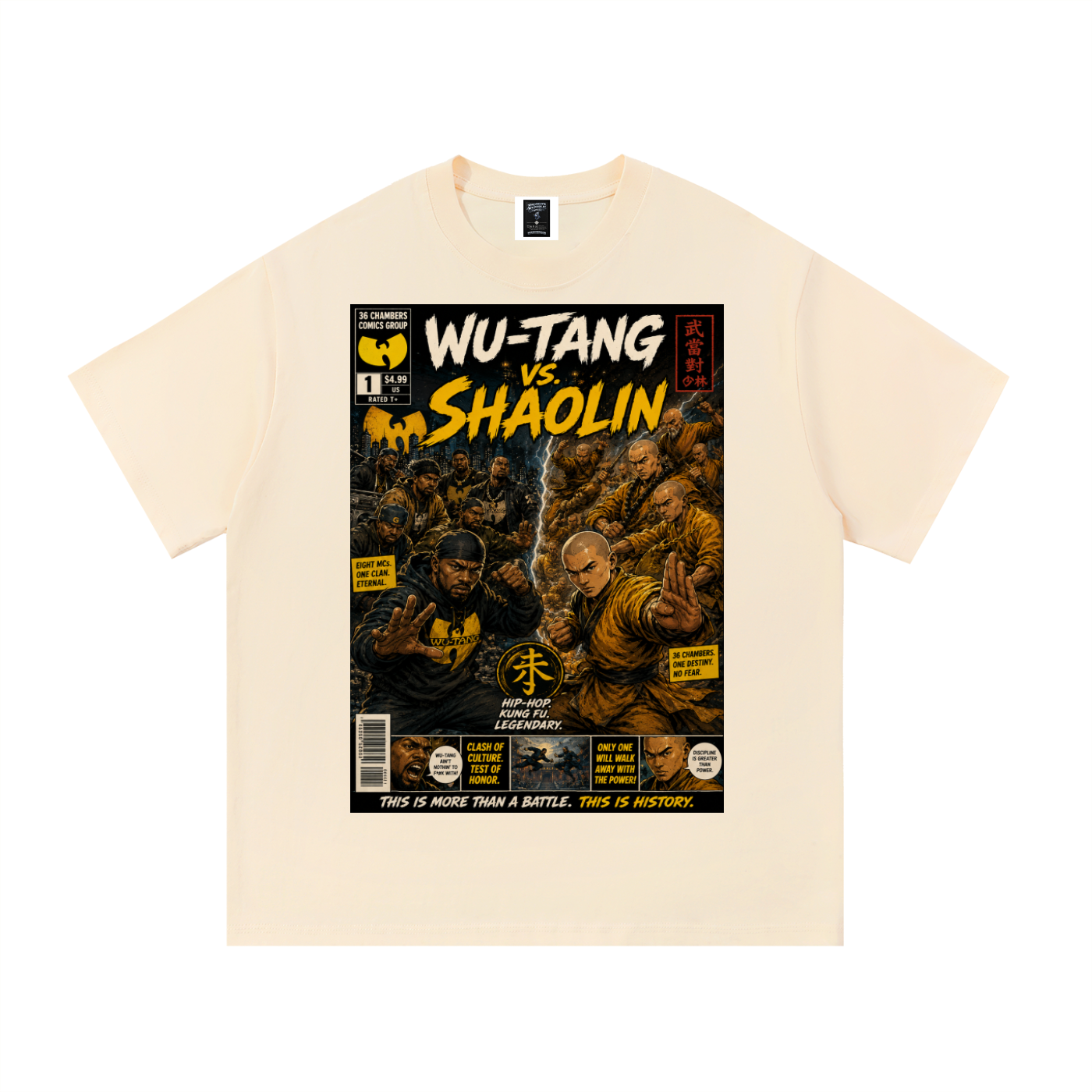 PYN™ x BKRP™ "Wu-Tang vs. Shaolin" Cotton T-Shirt