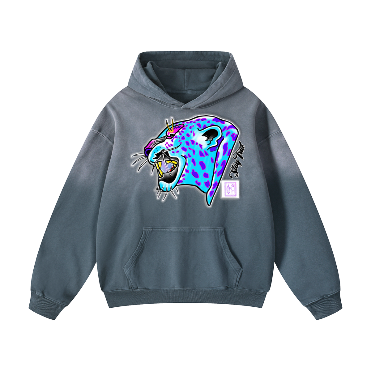 Brooklyn Zoo™ "Maneater" Heavyweight Sunfade Oversized Hoodie