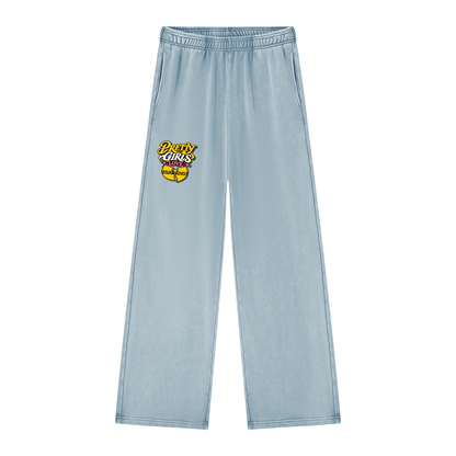 PYN™ "Pretty Girls Love Wu" Women's Mineral Wash Straight Sweatpants