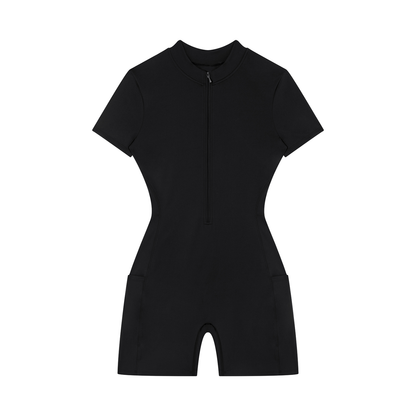"PYN™ x BKRP™" Mathematics Women's Quarter-Zip Short Sleeve Romper