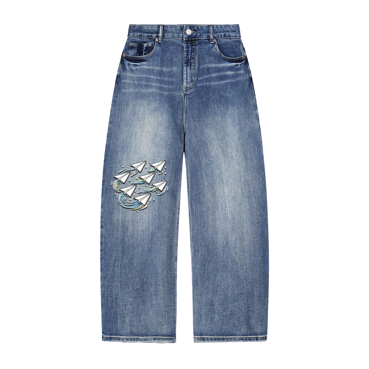 "Dream Chasers" Sun Fade Heavyweight Denim Jeans