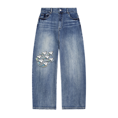 "Dream Chasers" Sun Fade Heavyweight Denim Jeans