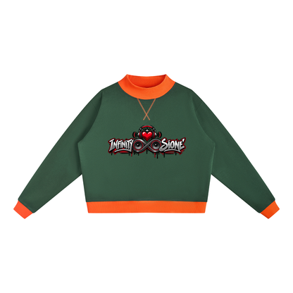 Infinity Sione™ "Heartbeatz" Mock Neck Crewneck Sweatshirt