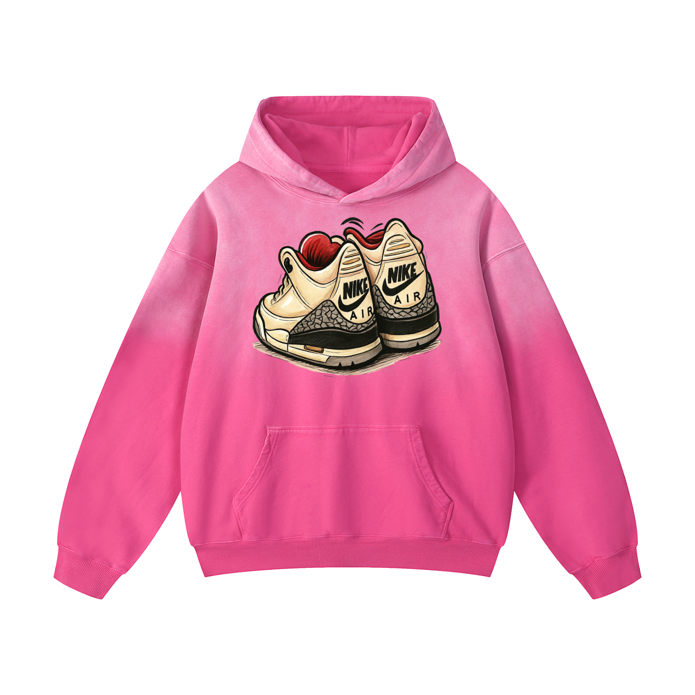 "AJ 3" Heavyweight Sunfade Oversized Hoodie