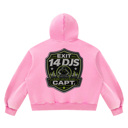 "Exit 14"  Vintage Wash Barrel Leg Fleece Sweatsuit