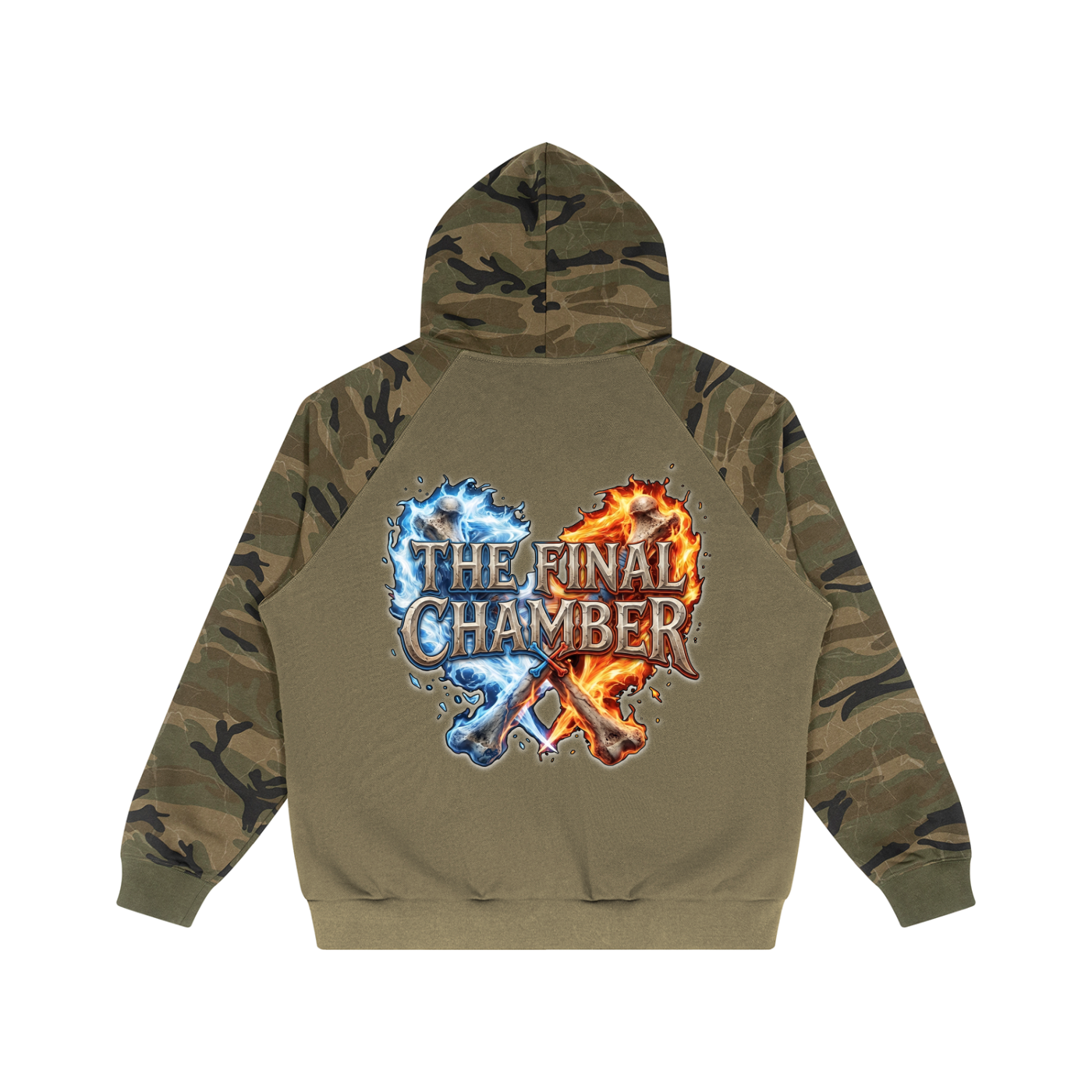 PYN™ "The Final Chamber" Camo-Splice Raglan Zip Hoodie