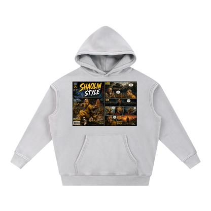 PYN™x BKRP™  "Shaolin Style" Snow Wash Fleece Oversize Hoodie