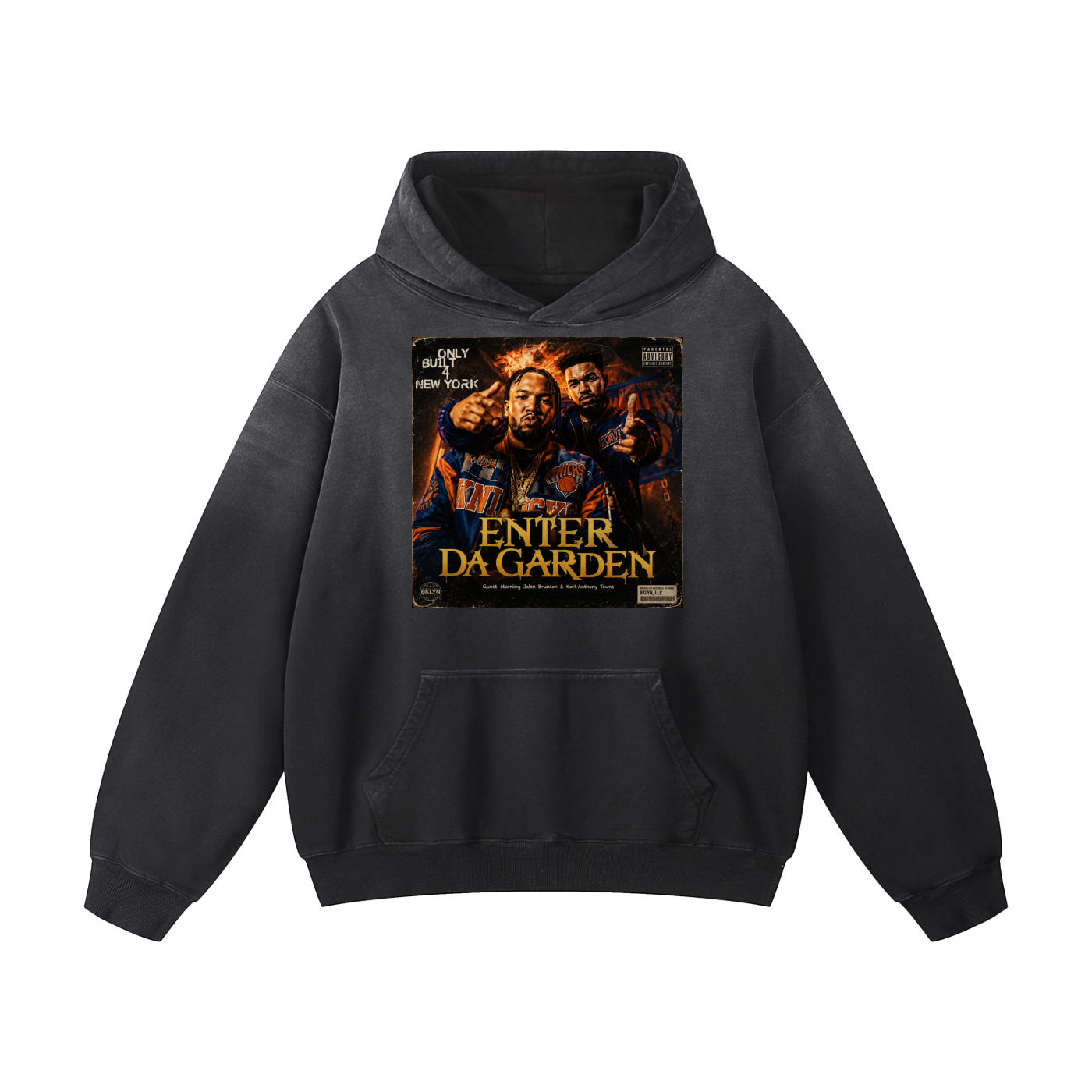 "Only Built 4 New York" Heavyweight Sunfade Oversized Hoodie