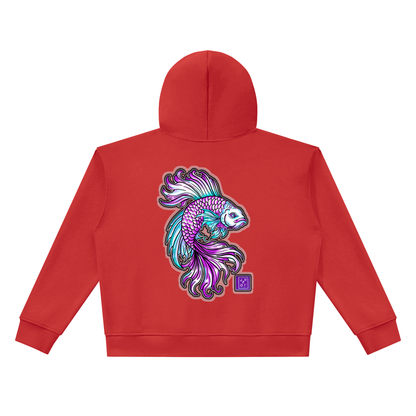 Brooklyn Zoo™ "Don't Be Koi"  Heavyweight Full Zip Boxy Hoodie