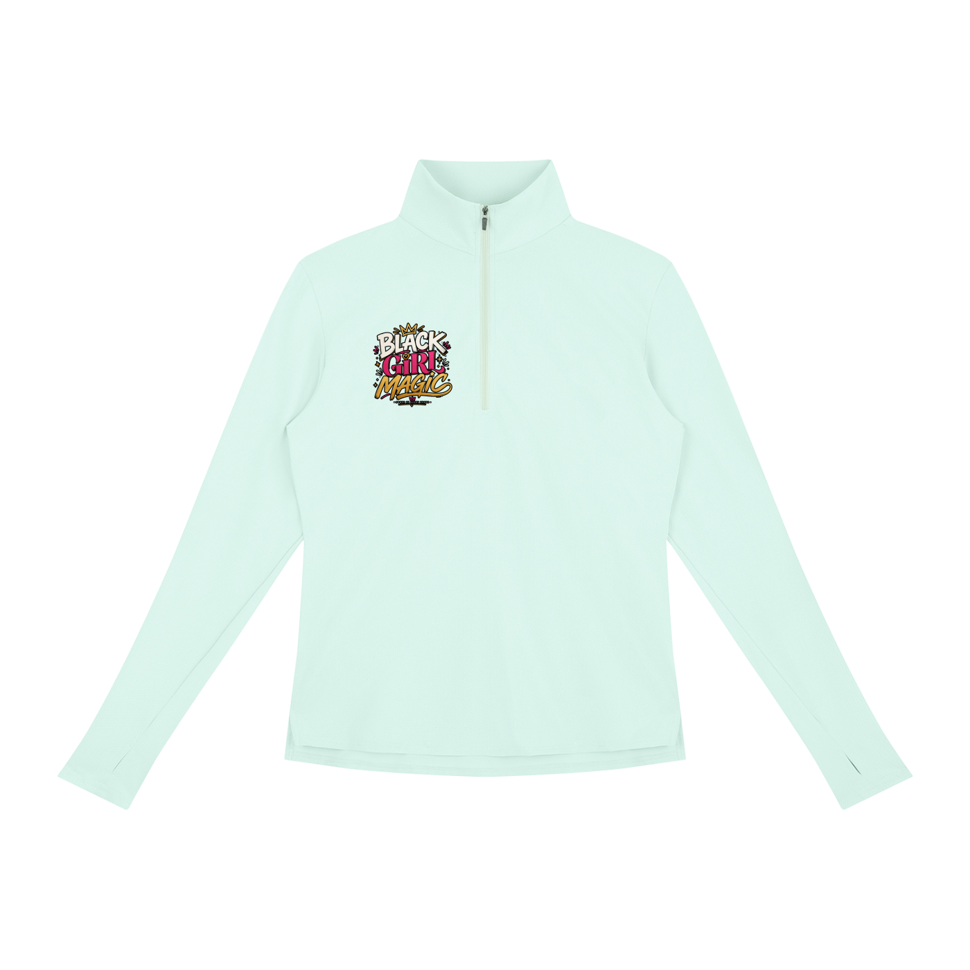 "Black Girl Magic" Women's Quarter-Zip Yoga Pullover