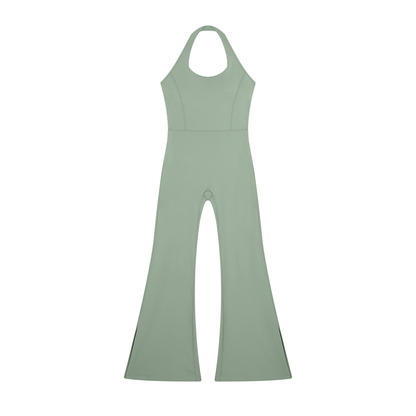 "Brooklyn Republic Essentials" Women’s Halter Flared Jumpsuit