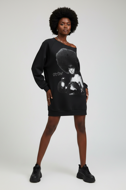 "Fighting" Women's Off-the-Shoulder Dress