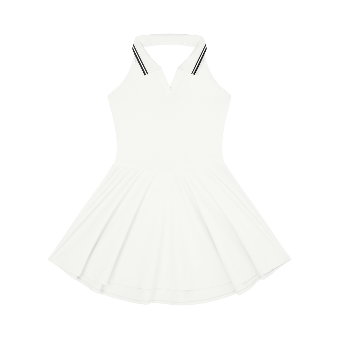 "Brooklyn Republic Essentials" Women's Collared Halter A-Line Tennis Dress