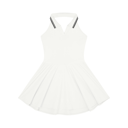 "Brooklyn Republic Essentials" Women's Collared Halter A-Line Tennis Dress