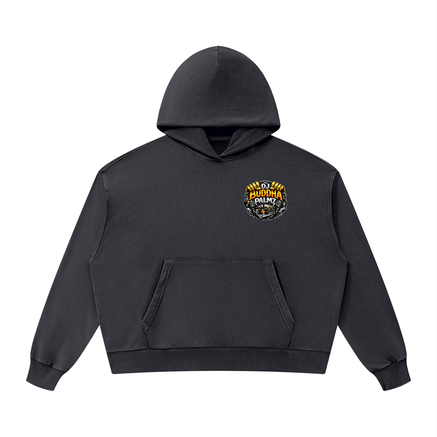 Basement Kemist™ “Buddha Palmz” Mineral Wash Boxy Full-Zip and Pullover Set