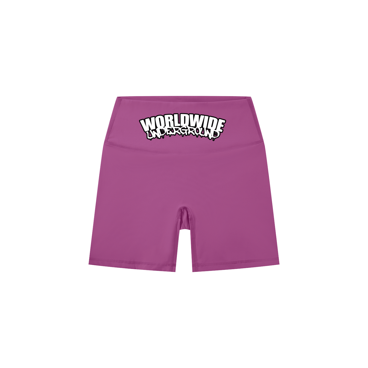 “Worldwide Underground” High-Waisted Biker Shorts