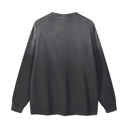 "AJ 1 Royal Blues Tek Pak" Gradient Washed Long Sleeve T-Shirt