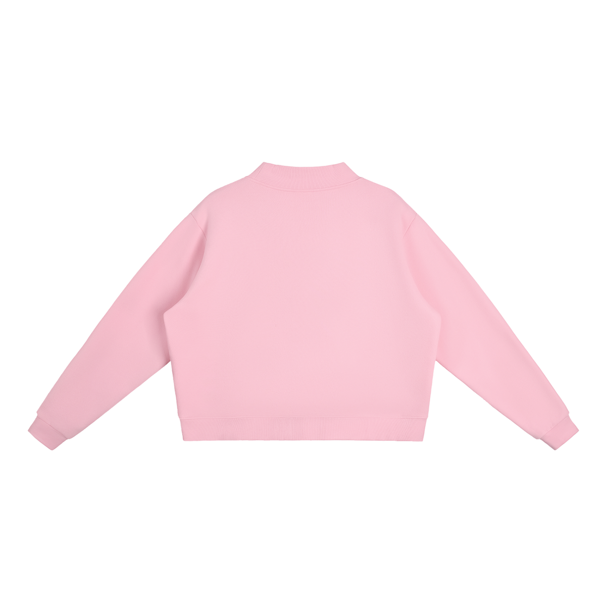 Brooklyn Republic Essentials™ Embroidered Fleece Mock-Neck Crew Sweatshirt