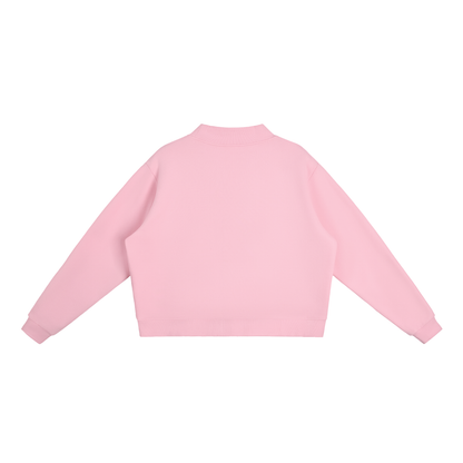 Brooklyn Republic Essentials™ Embroidered Fleece Mock-Neck Crew Sweatshirt