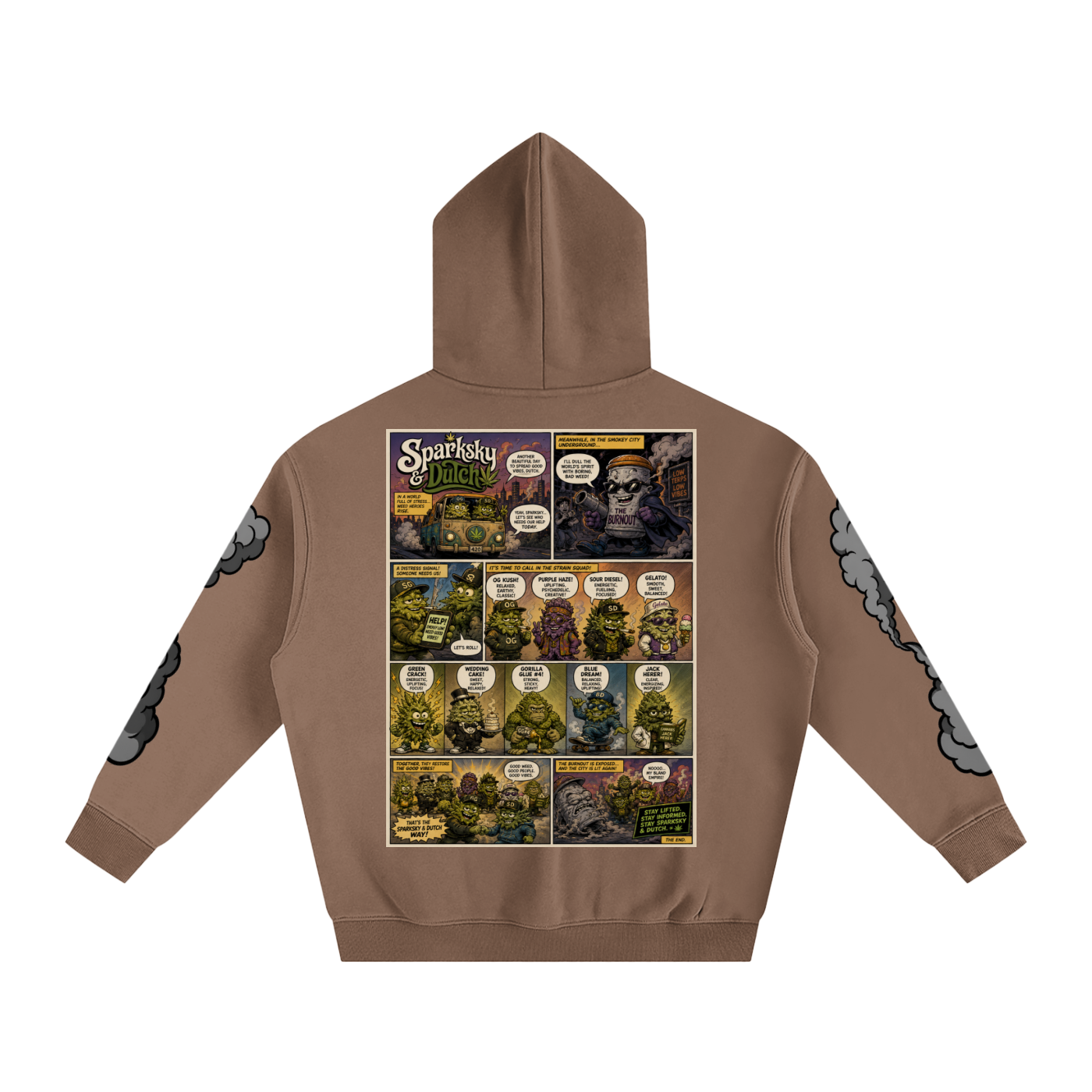 "Sparksky & Dutch" Oversize Fleeced Hoodie