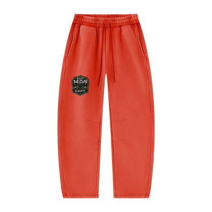 "Exit 14"  Vintage Wash Barrel Leg Fleece Sweatsuit
