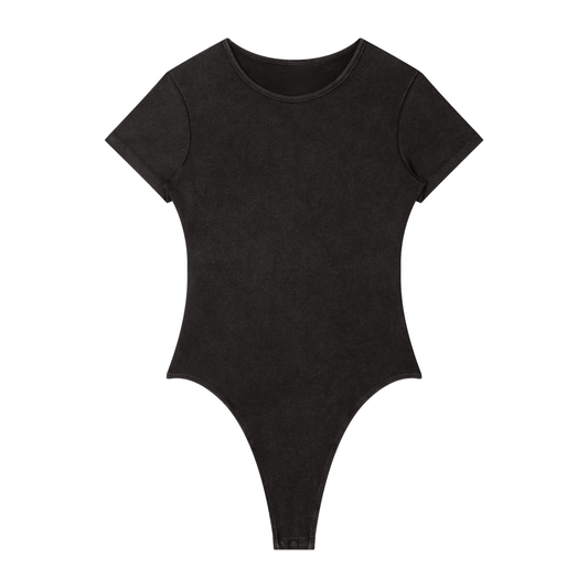 "Brooklyn Republic Essentials" Women's Mineral Wash Crewneck Bodysuit
