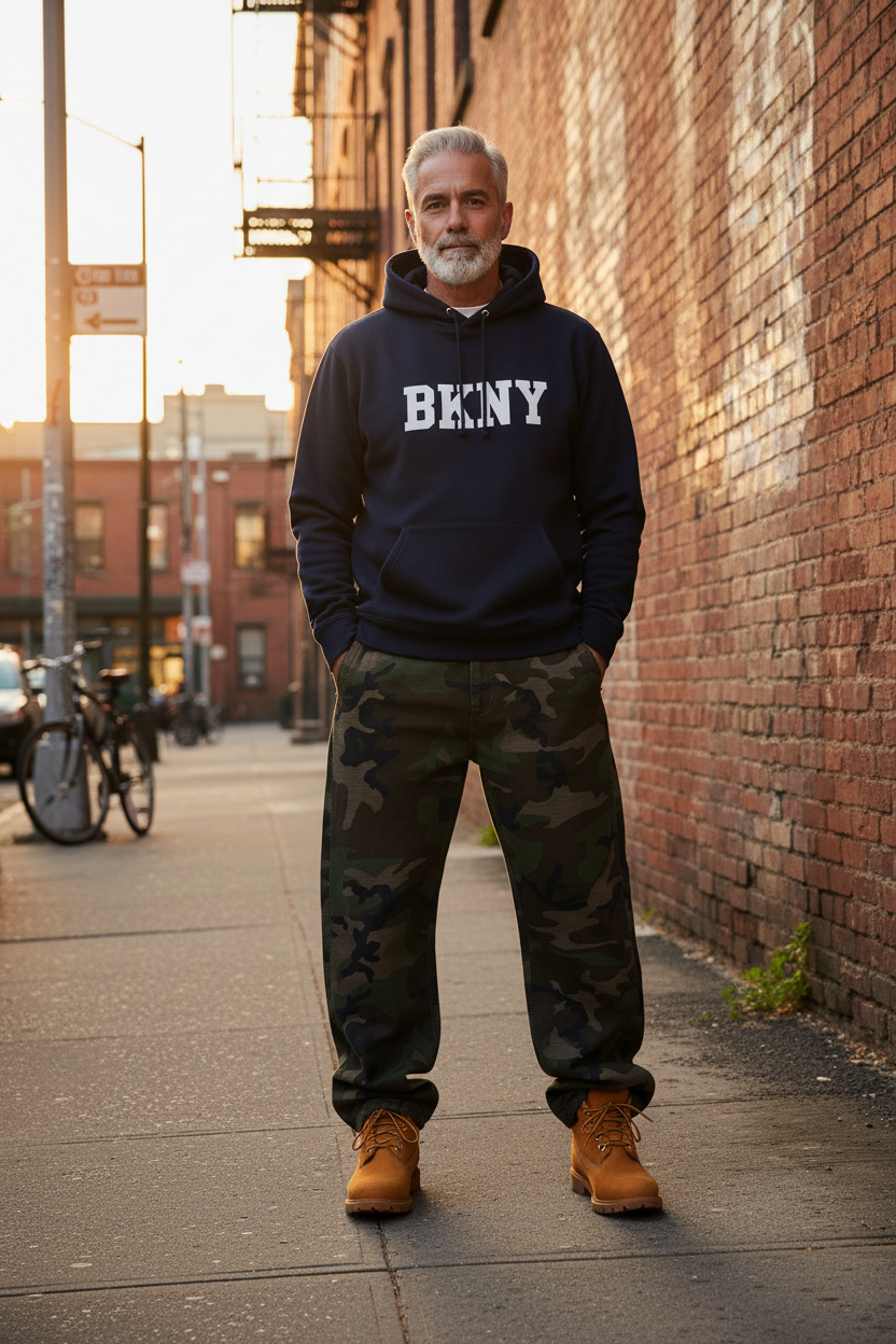 Brooklyn Republic essentials™ Men's Camo Barrel Leg Cargo Pants